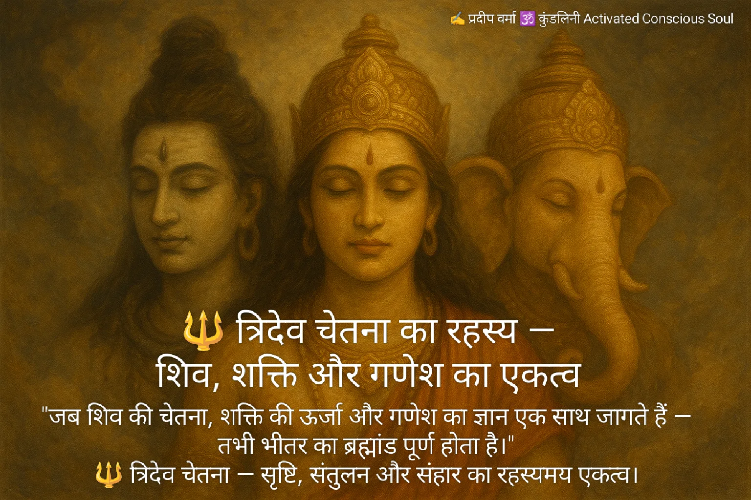 Kalki Avatar : त्रिदेव चेतना का रहस्य — शिव, शक्ति और गणेश का एकत्व